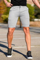men's grey chino shorts