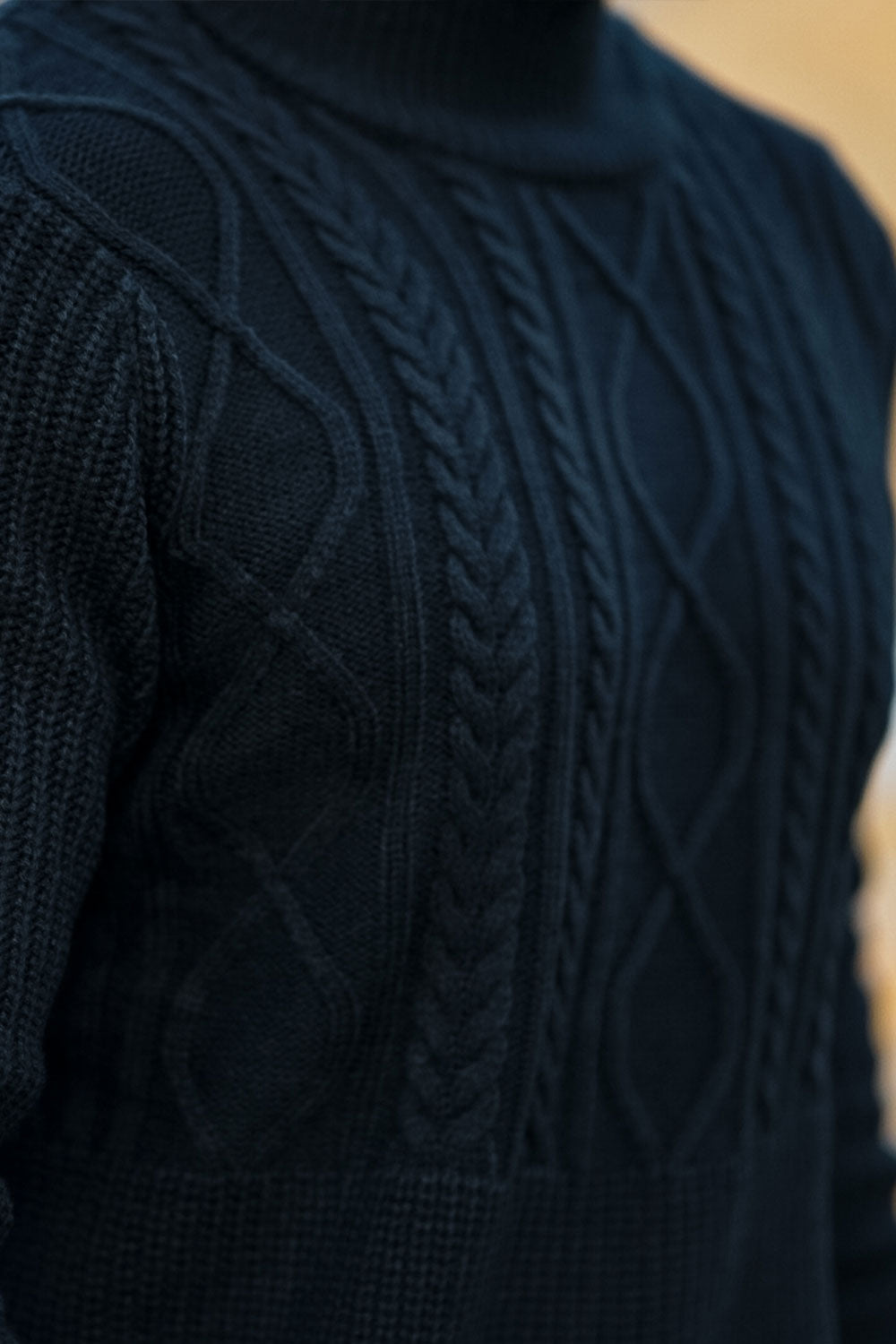 men's turtleneck sweater black
