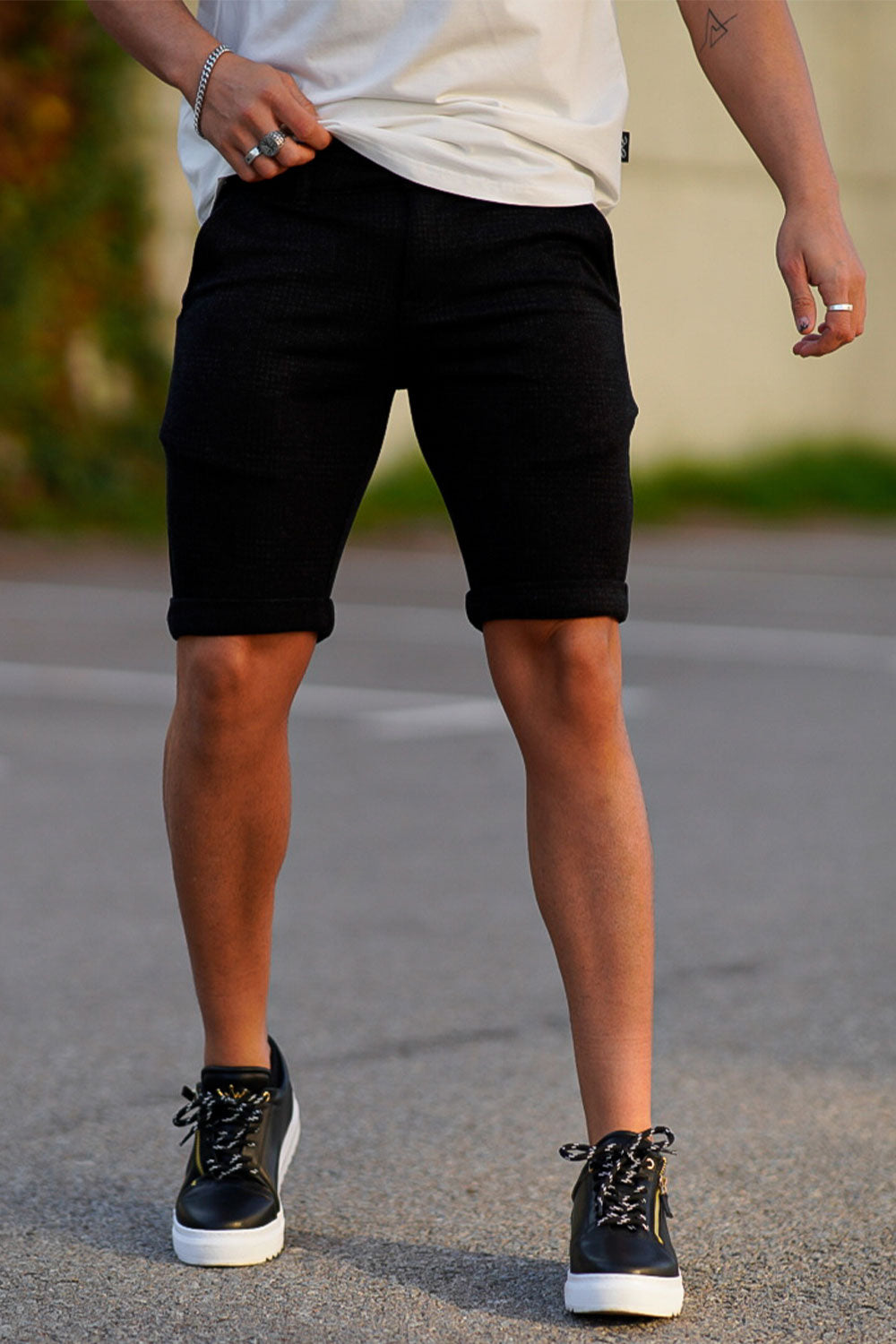 men's black shorts