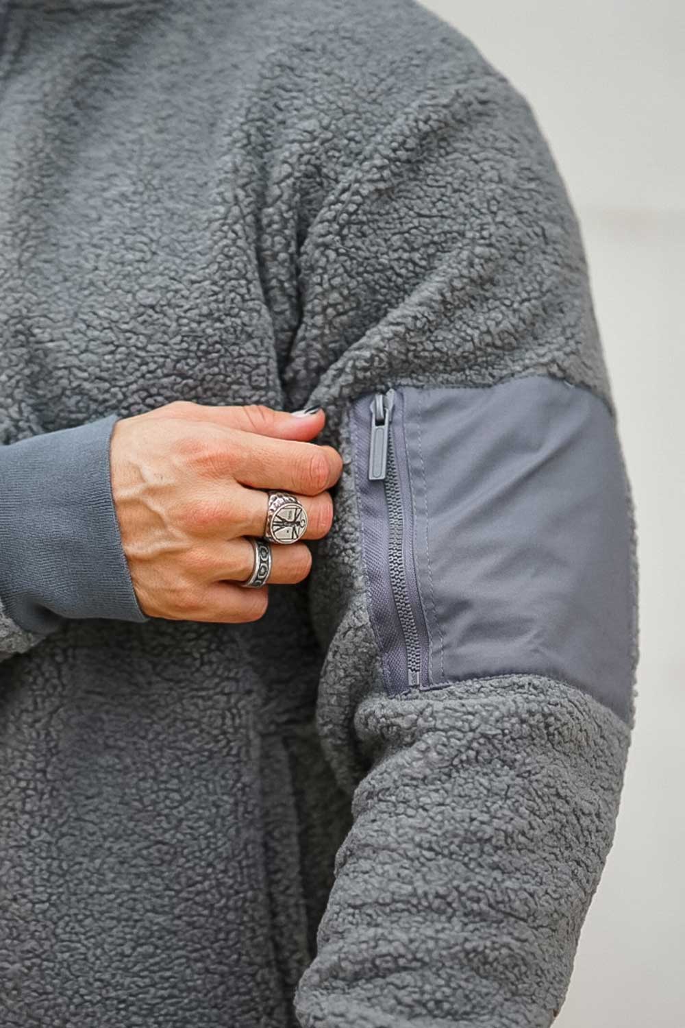 Gingtto Men's Lambswool Grey Coat Winter New Style  Warm Coat
