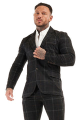 Gingtto Men's Classic Black Stylish Fashion Suit Jackets For Men