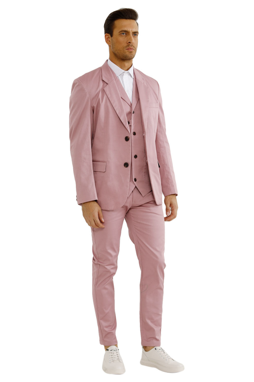 men's pink suit