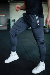 Mens Tapered Joggers Pants Lightweight Slim Fit Running Pants for Men Casual -GREY