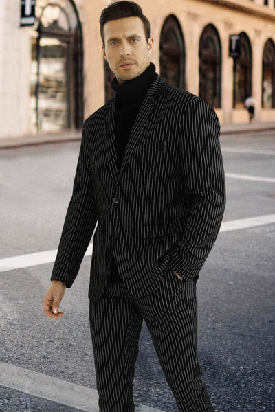 Gingtto Men's Black Jacket: Classic Style Meets Contemporary Comfort